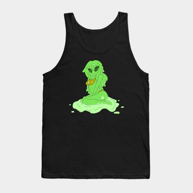 Slime Monster Girl Tank Top by CactusMonsters